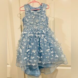 Rare Editions Blue Butterfly Formal Dress